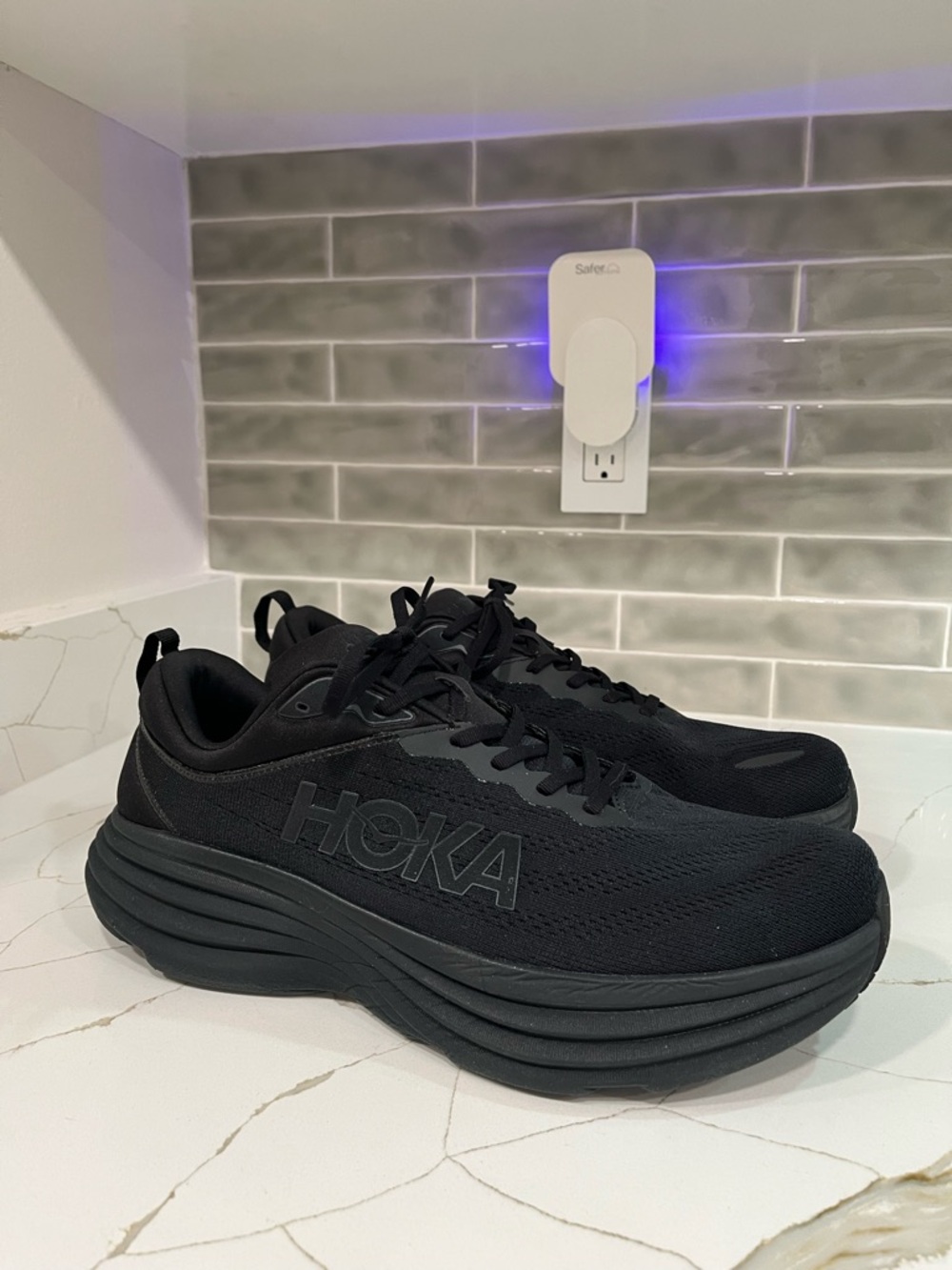 Hoka Bondi 8 WIDE Running Shoes. Men’s Size 13 2E Color Black